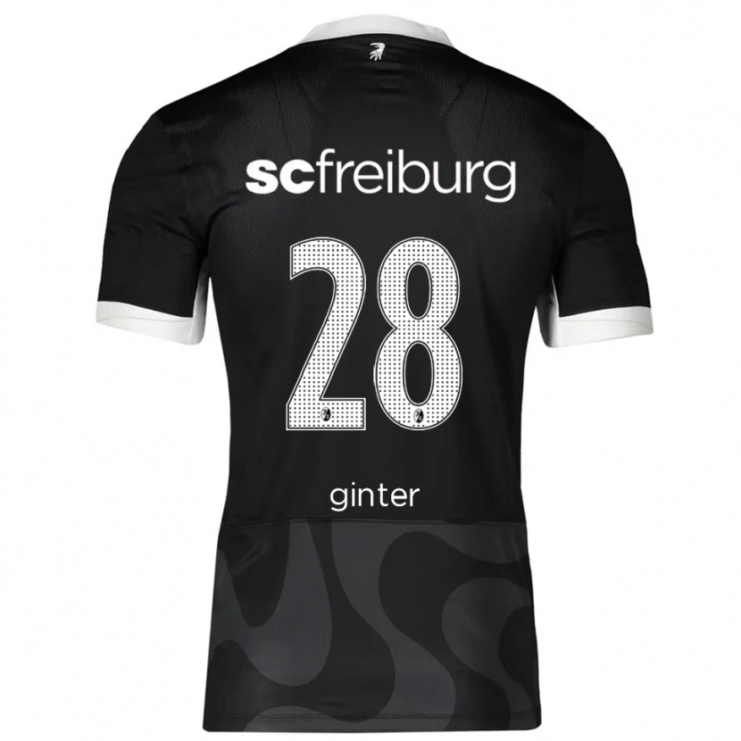 Danxen Dětské Matthias Ginter #28 Černá Bílá Daleko Hráčské Dresy 2025/26 Dres