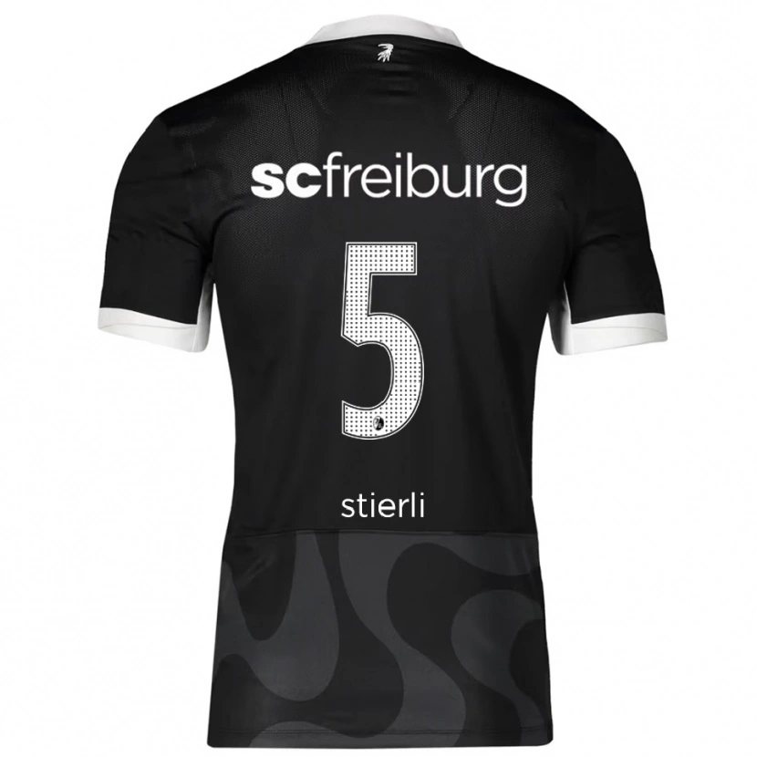 Danxen Dětské Julia Stierli #5 Černá Bílá Daleko Hráčské Dresy 2025/26 Dres