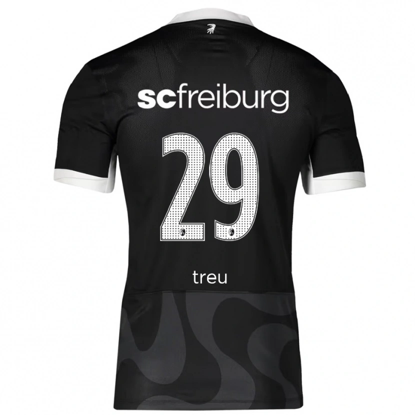 Danxen Dětské Philipp Treu #29 Černá Bílá Daleko Hráčské Dresy 2025/26 Dres