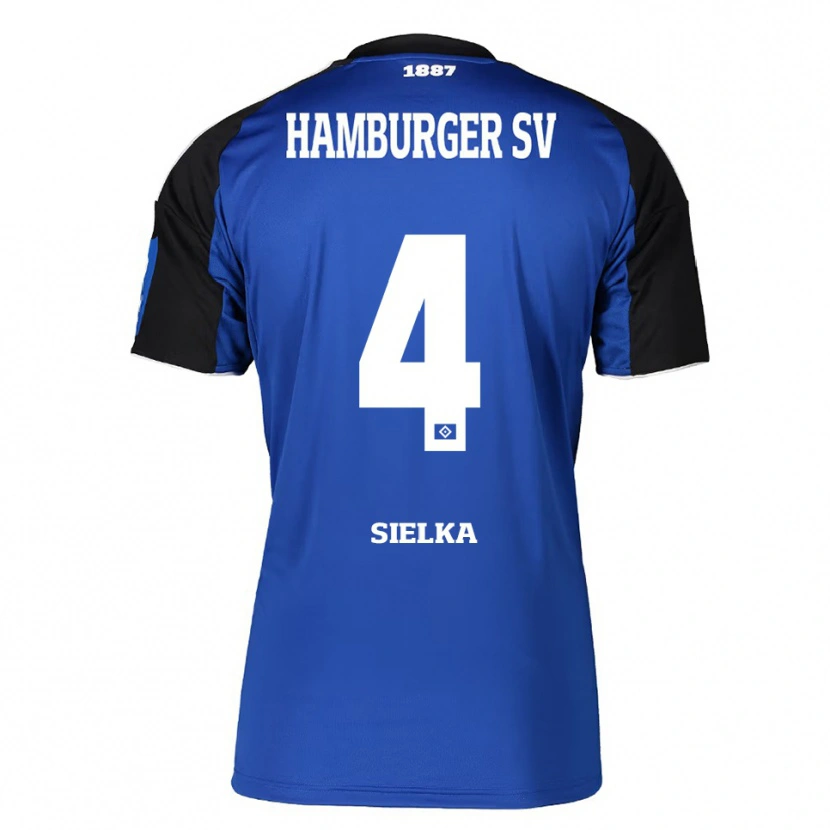 Danxen Dětské Michelle Sielka #4 Modrá Černá Daleko Hráčské Dresy 2025/26 Dres