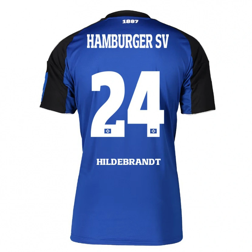 Danxen Dětské Tjark Hildebrandt #24 Modrá Černá Daleko Hráčské Dresy 2025/26 Dres
