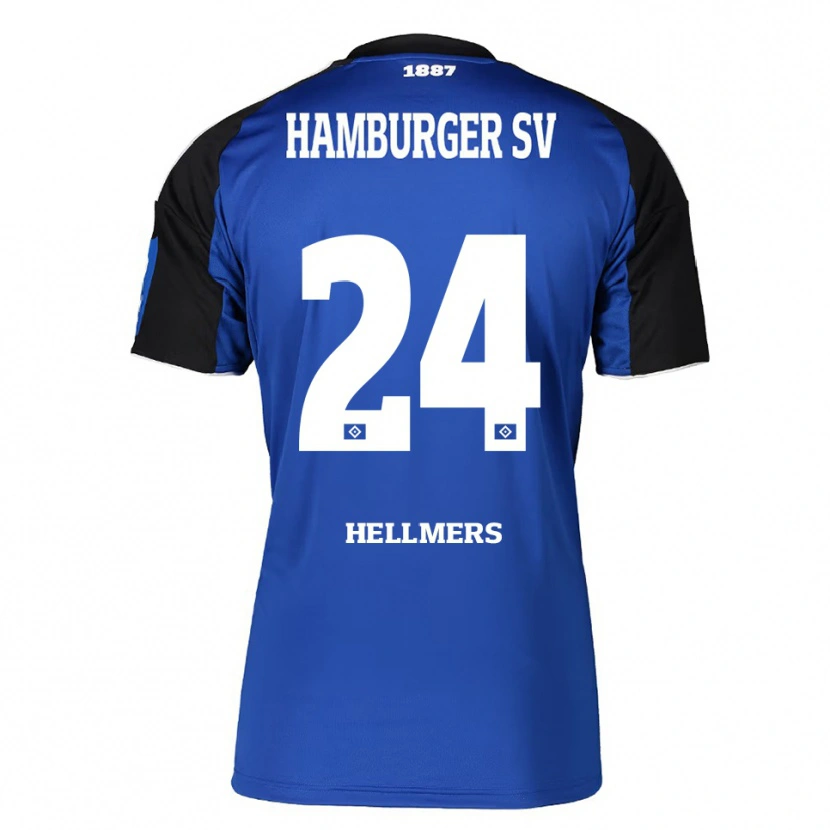 Danxen Dětské Maximilian Hellmers #24 Modrá Černá Daleko Hráčské Dresy 2025/26 Dres