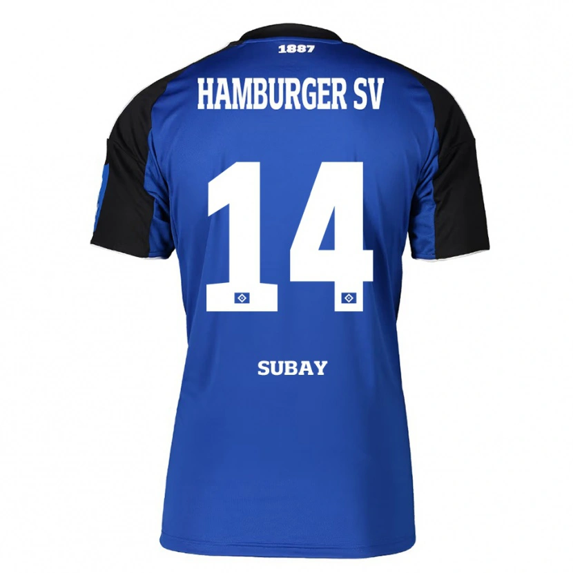 Danxen Dětské Okan Özer Subay #14 Modrá Černá Daleko Hráčské Dresy 2025/26 Dres