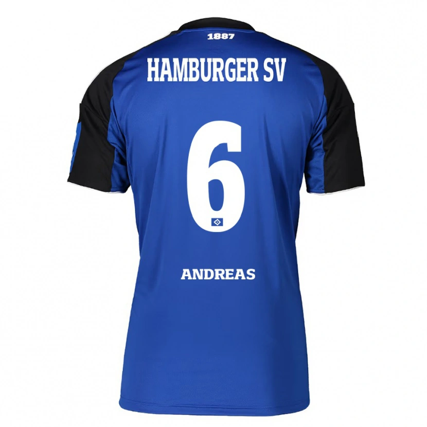 Danxen Dětské Noah Andreas #6 Modrá Černá Daleko Hráčské Dresy 2025/26 Dres