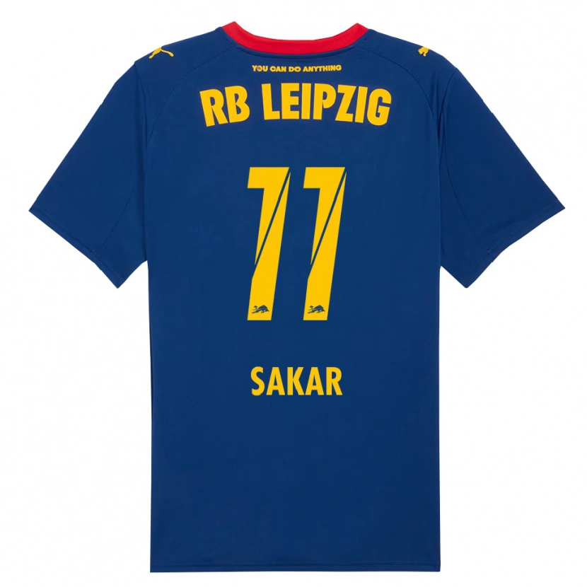 Danxen Dětské Faik Sakar #11 Námořnická Modř Červená Daleko Hráčské Dresy 2025/26 Dres