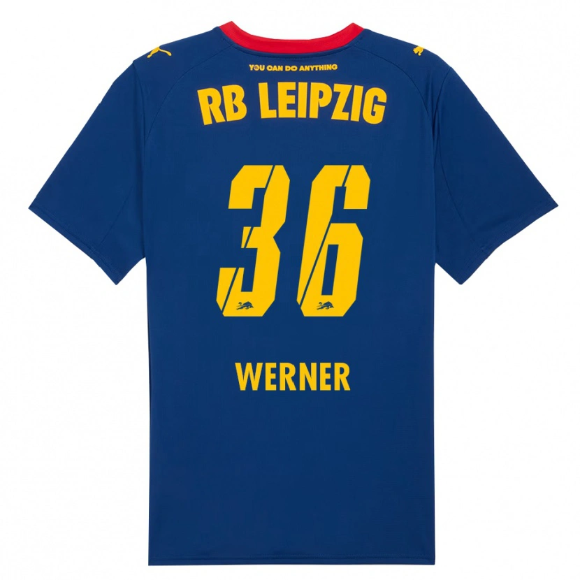 Danxen Dětské Timo Werner #36 Námořnická Modř Červená Daleko Hráčské Dresy 2025/26 Dres