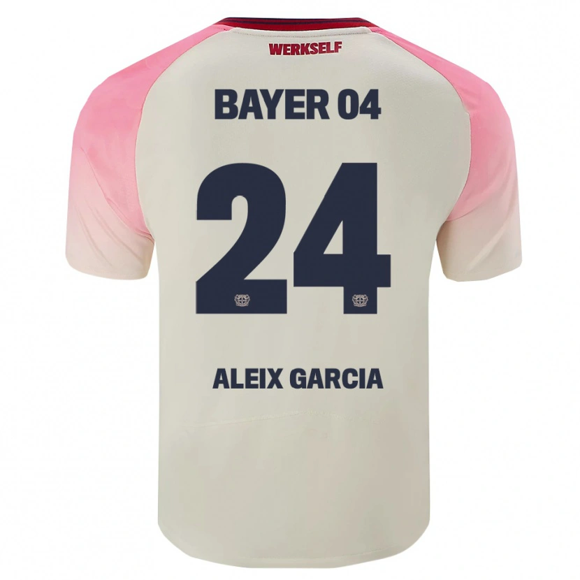 Danxen Dětské Aleix García #24 Růžová Špinavě Bílá Daleko Hráčské Dresy 2025/26 Dres