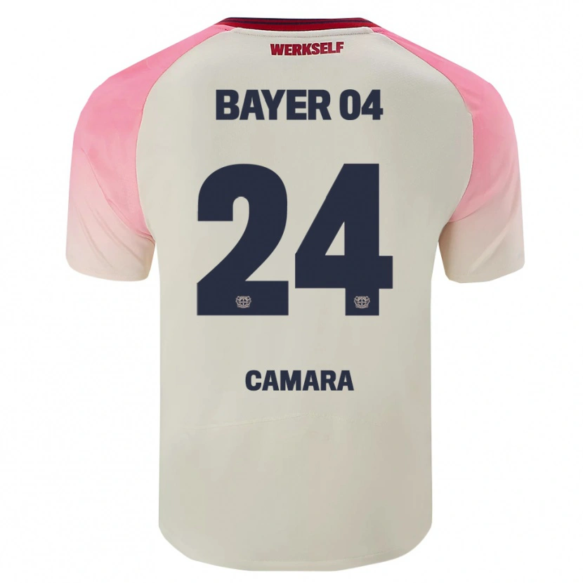 Danxen Dětské Nourdine Camara #24 Růžová Špinavě Bílá Daleko Hráčské Dresy 2025/26 Dres