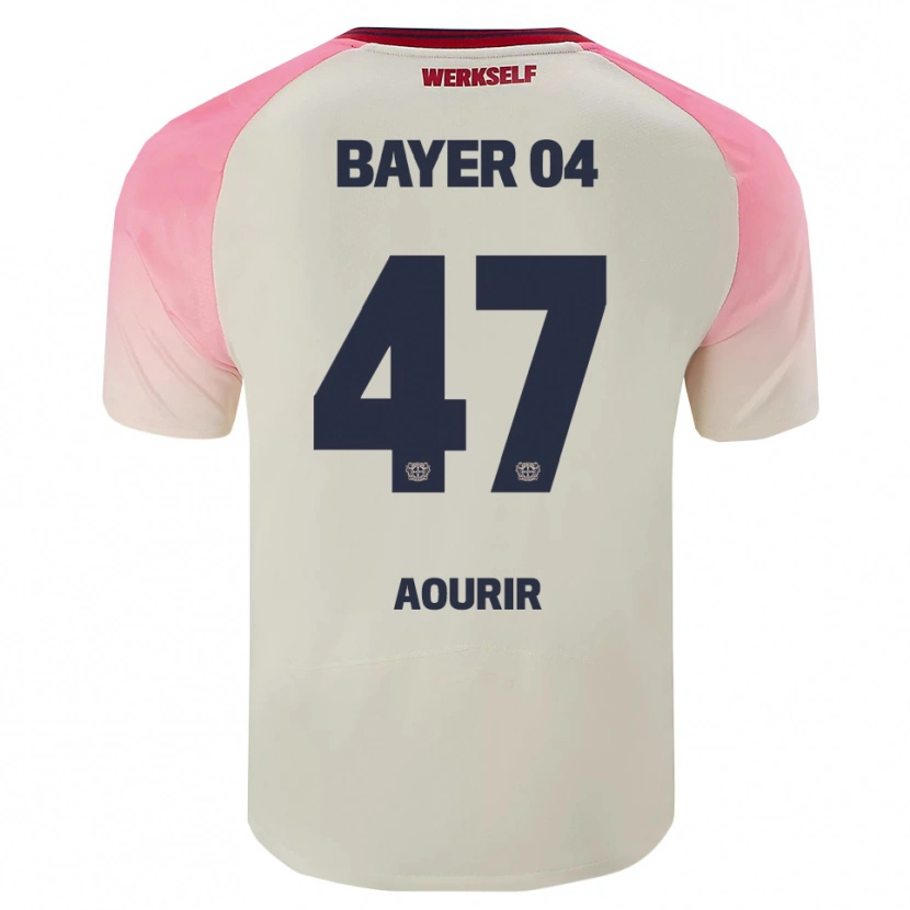 Danxen Dětské Ayman Aourir #47 Růžová Špinavě Bílá Daleko Hráčské Dresy 2025/26 Dres