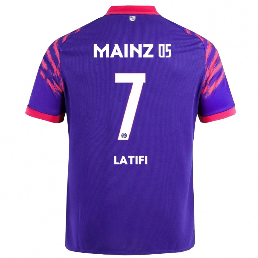 Danxen Dětské Artan Latifi #7 Námořnická Modř Růžová Daleko Hráčské Dresy 2025/26 Dres