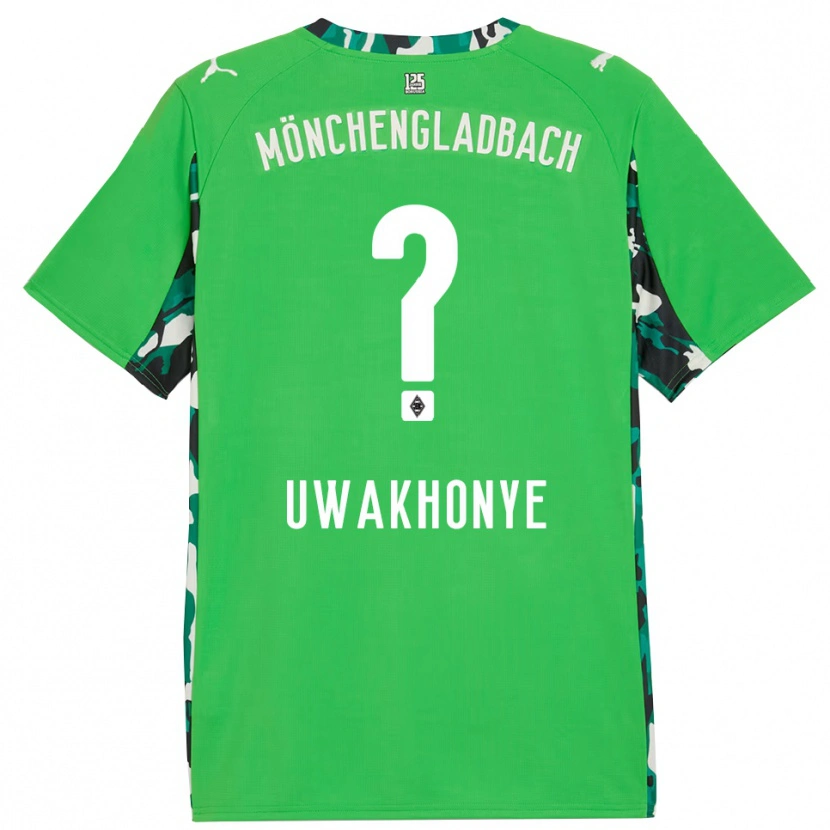 Danxen Dětské Joel Uwakhonye #0 Zelená Černá Daleko Hráčské Dresy 2025/26 Dres