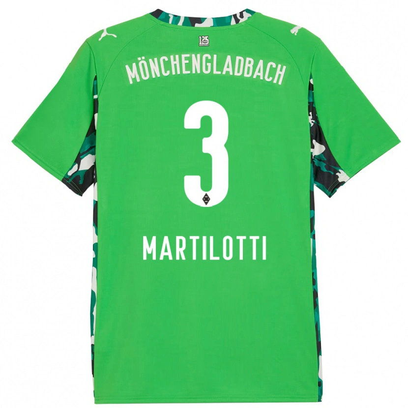 Danxen Dětské Francesco Martilotti #3 Zelená Černá Daleko Hráčské Dresy 2025/26 Dres