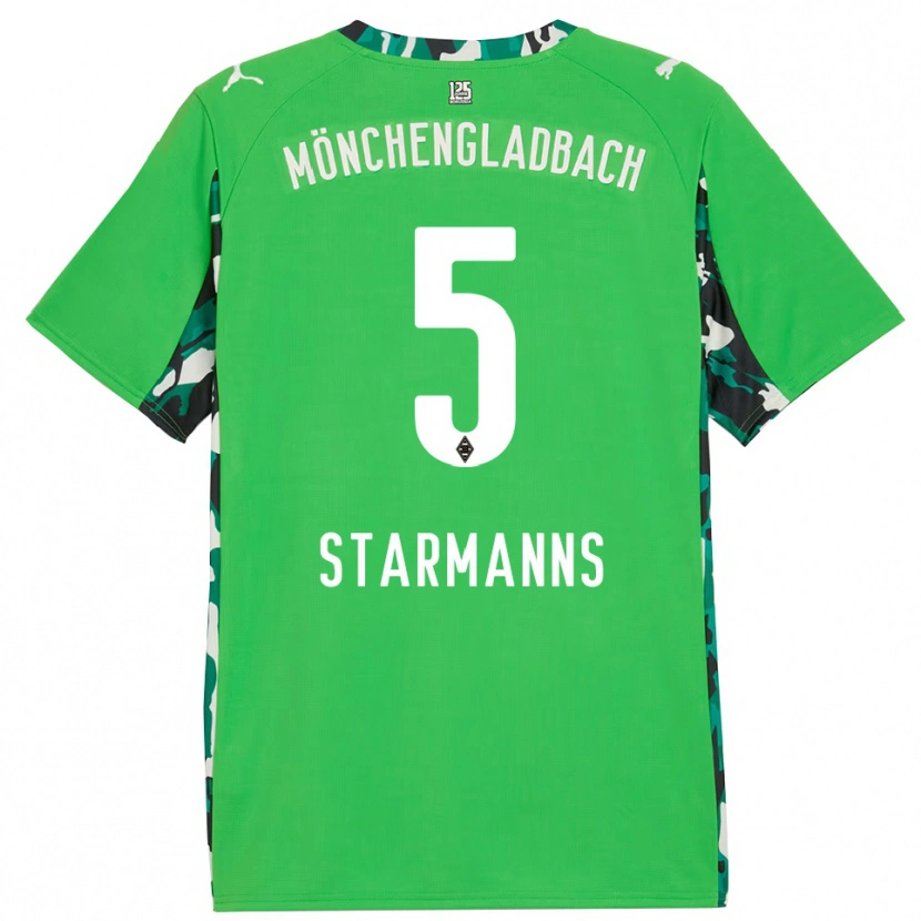 Danxen Dětské Sandra Starmanns #5 Zelená Černá Daleko Hráčské Dresy 2025/26 Dres