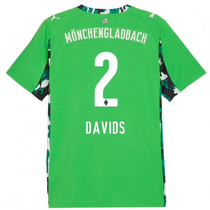 Danxen Dětské Leander Davids #2 Zelená Černá Daleko Hráčské Dresy 2025/26 Dres