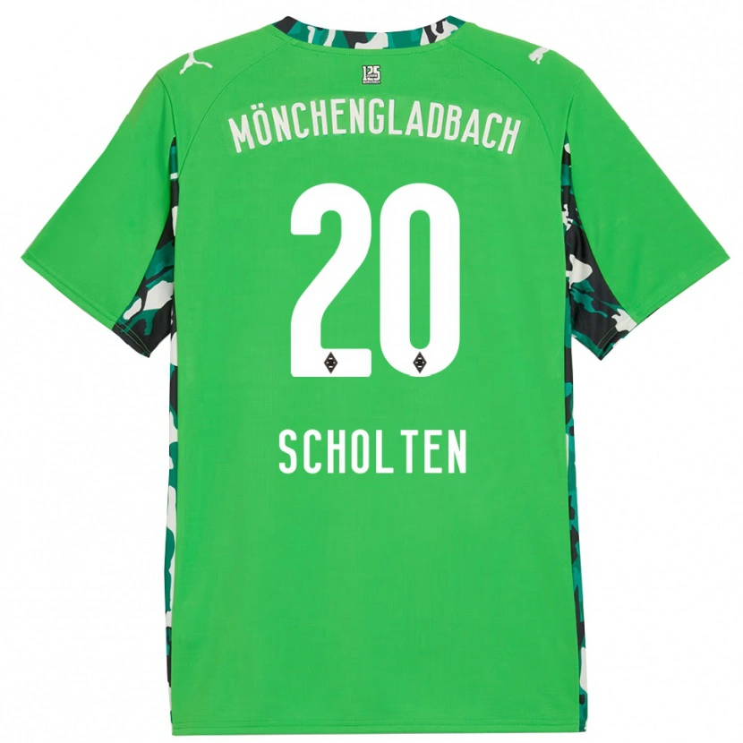 Danxen Dětské Kiki Scholten #20 Zelená Černá Daleko Hráčské Dresy 2025/26 Dres