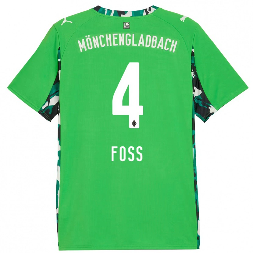 Danxen Dětské Jonathan Foss #4 Zelená Černá Daleko Hráčské Dresy 2025/26 Dres