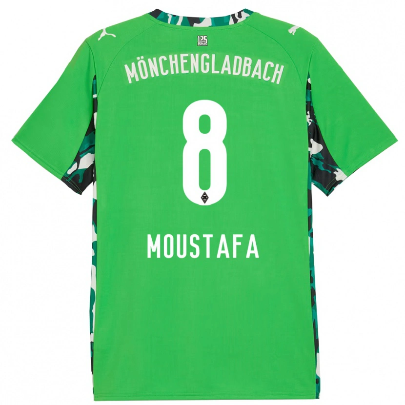 Danxen Dětské Moustafa Ashraf Moustafa #8 Zelená Černá Daleko Hráčské Dresy 2025/26 Dres