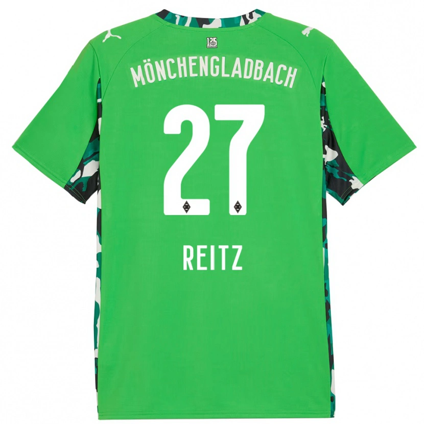 Danxen Dětské Rocco Reitz #27 Zelená Černá Daleko Hráčské Dresy 2025/26 Dres