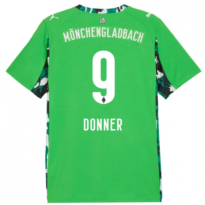 Danxen Dětské Maximilian Donner #9 Zelená Černá Daleko Hráčské Dresy 2025/26 Dres