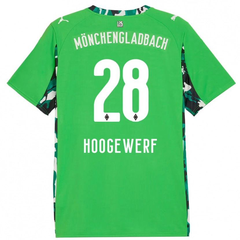 Danxen Dětské Dillon Hoogewerf #28 Zelená Černá Daleko Hráčské Dresy 2025/26 Dres
