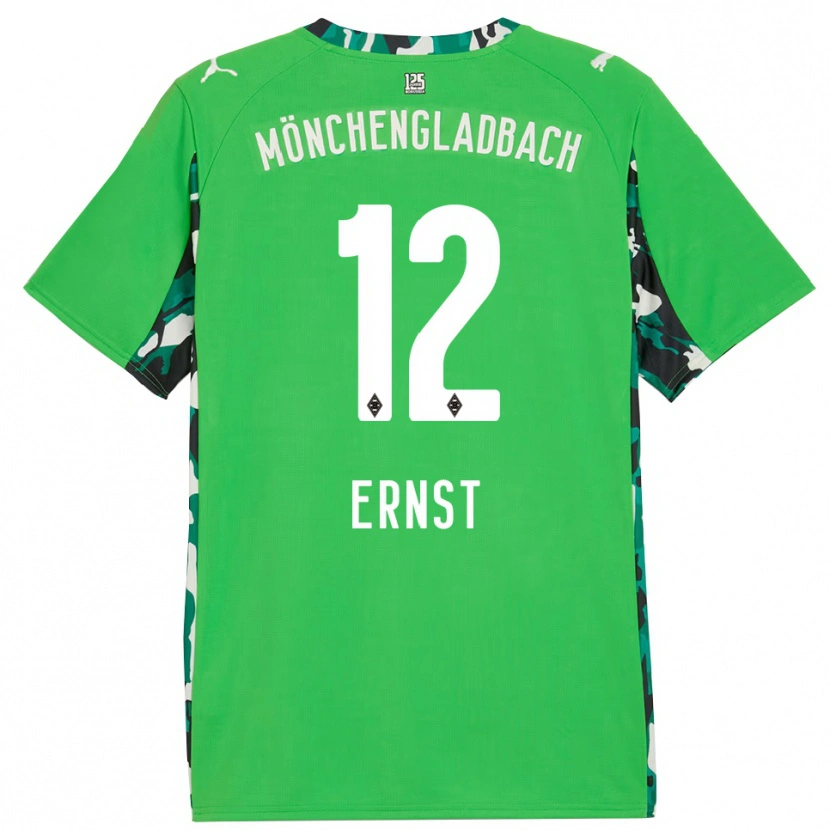 Danxen Dětské Jesse Ernst #12 Zelená Černá Daleko Hráčské Dresy 2025/26 Dres