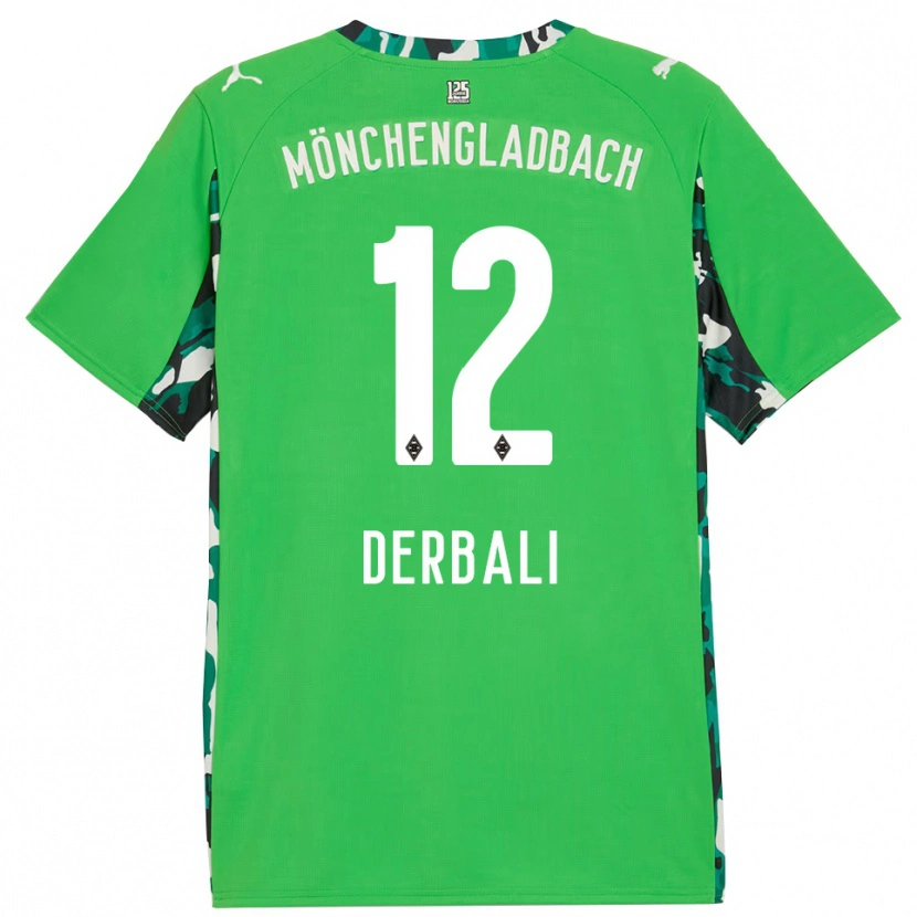 Danxen Dětské Louisa Derbali #12 Zelená Černá Daleko Hráčské Dresy 2025/26 Dres