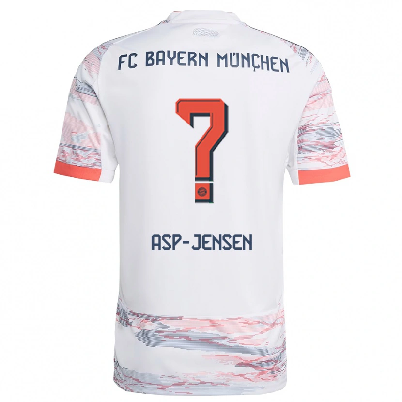 Danxen Dětské Jonathan Asp-Jensen #0 Bílá Šedá Daleko Hráčské Dresy 2025/26 Dres