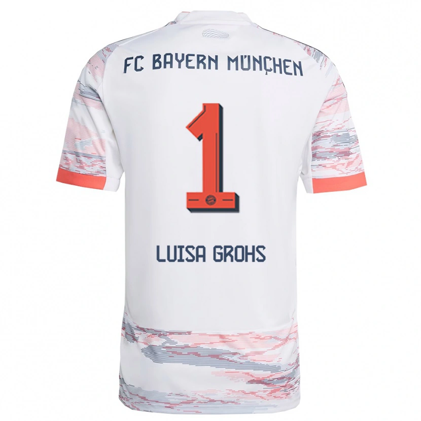 Danxen Dětské Maria Luisa Grohs #1 Bílá Šedá Daleko Hráčské Dresy 2025/26 Dres