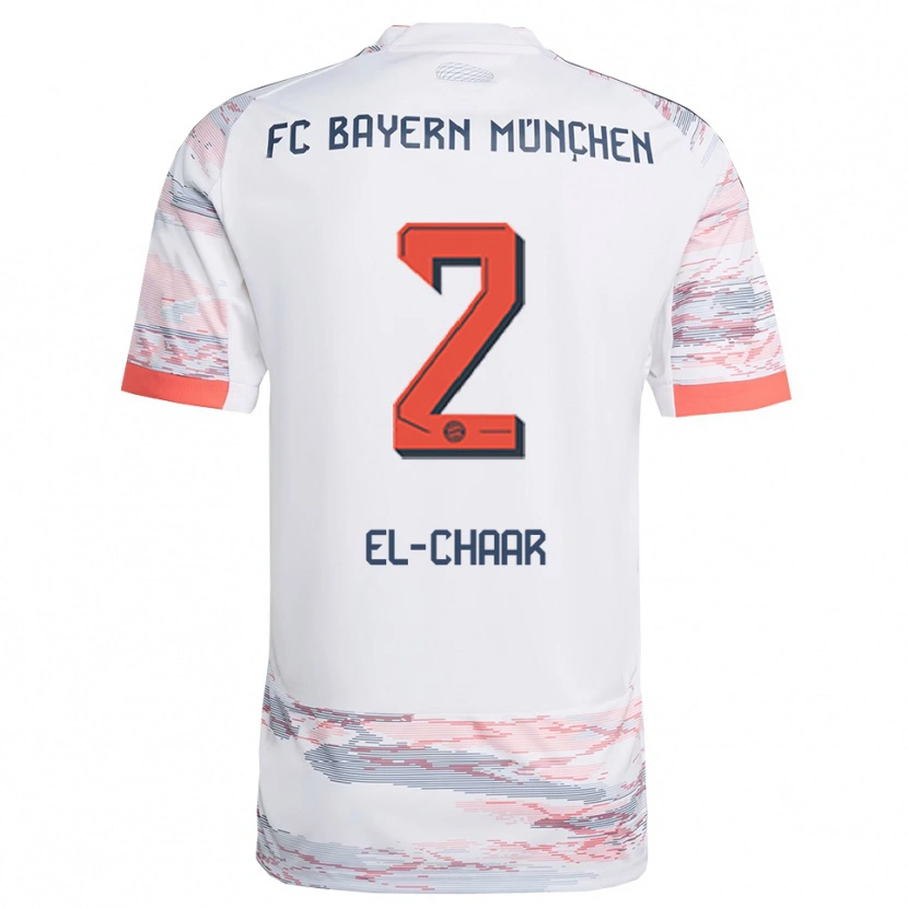 Danxen Dětské Adam El-Chaar #2 Bílá Šedá Daleko Hráčské Dresy 2025/26 Dres