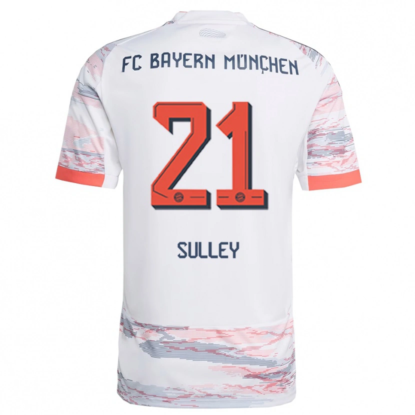 Danxen Dětské Williams Baffour Sulley #21 Bílá Šedá Daleko Hráčské Dresy 2025/26 Dres