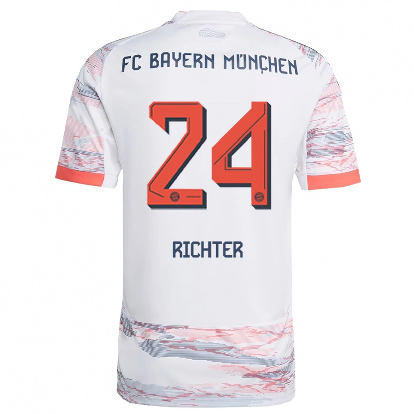 Danxen Dětské Louis Richter #24 Bílá Šedá Daleko Hráčské Dresy 2025/26 Dres