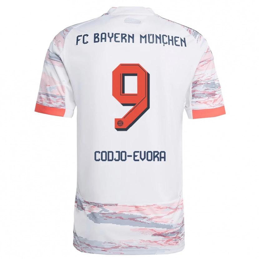 Danxen Dětské Noah Codjo-Evora #9 Bílá Šedá Daleko Hráčské Dresy 2025/26 Dres