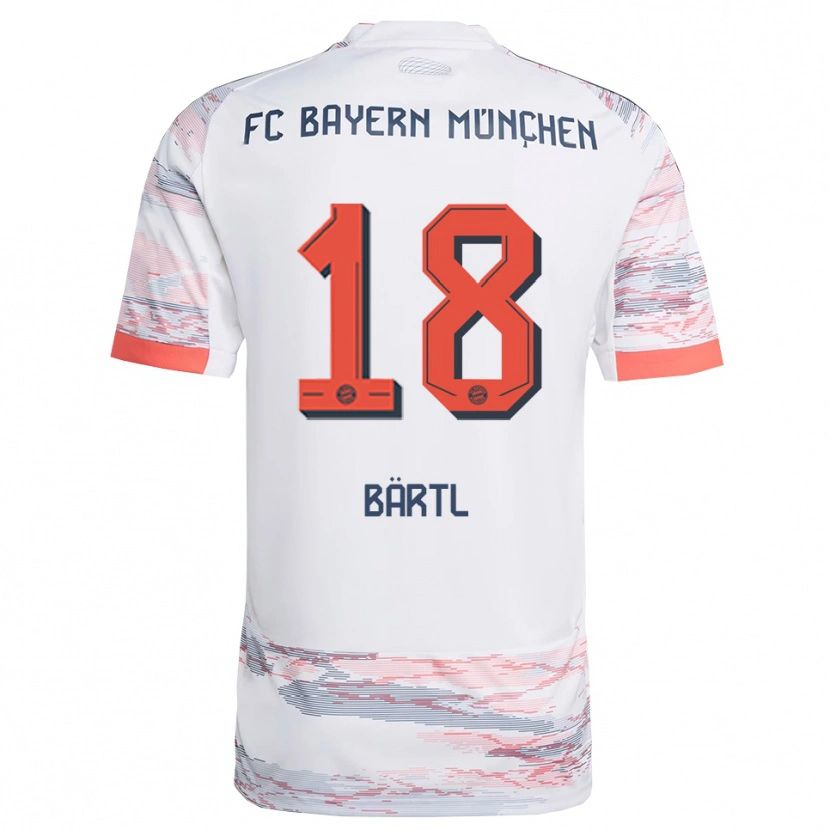 Danxen Dětské Jannis Bärtl #18 Bílá Šedá Daleko Hráčské Dresy 2025/26 Dres