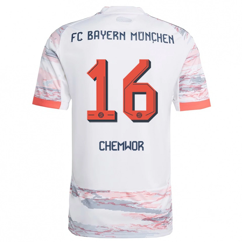 Danxen Dětské Sadiki Chemwor #16 Bílá Šedá Daleko Hráčské Dresy 2025/26 Dres