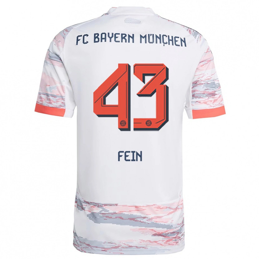 Danxen Dětské Adrian Fein #43 Bílá Šedá Daleko Hráčské Dresy 2025/26 Dres