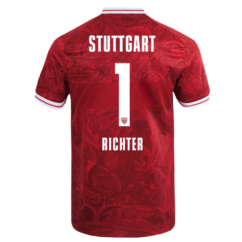Danxen Dětské Nils Richter #1 Červená Černá Daleko Hráčské Dresy 2025/26 Dres