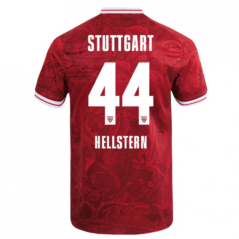 Danxen Dětské Florian Hellstern #44 Červená Černá Daleko Hráčské Dresy 2025/26 Dres