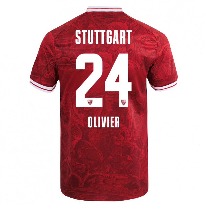 Danxen Dětské Christopher Olivier #24 Červená Černá Daleko Hráčské Dresy 2025/26 Dres