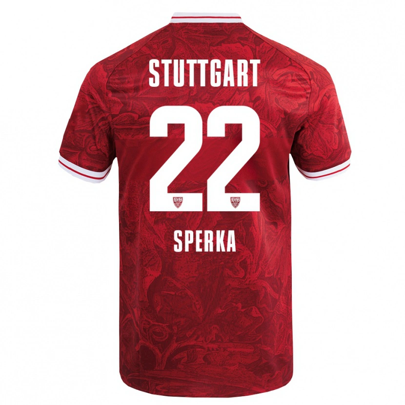 Danxen Dětské Bastian Sperka #22 Červená Černá Daleko Hráčské Dresy 2025/26 Dres