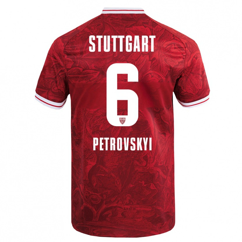 Danxen Dětské Mykola Petrovskyi #6 Červená Černá Daleko Hráčské Dresy 2025/26 Dres