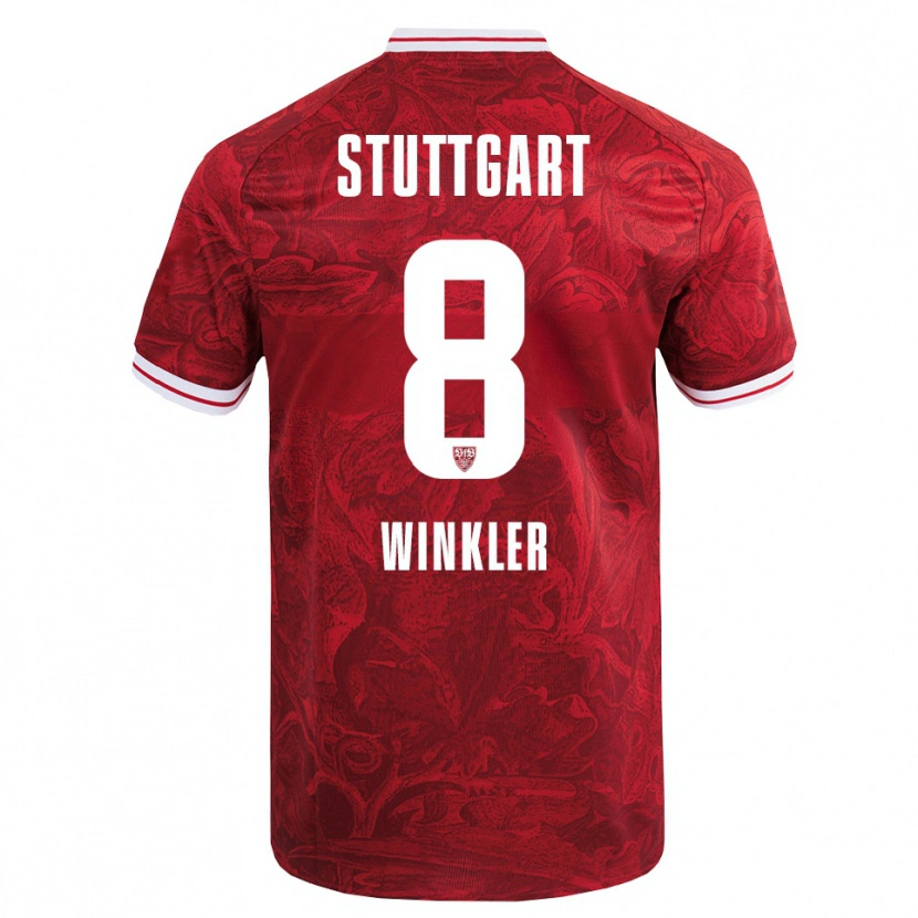 Danxen Dětské Nathan Winkler #8 Červená Černá Daleko Hráčské Dresy 2025/26 Dres