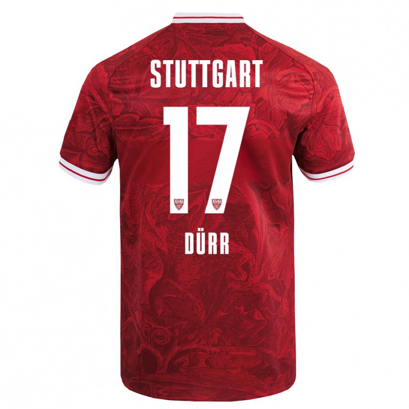Danxen Dětské Muriel Dürr #17 Červená Černá Daleko Hráčské Dresy 2025/26 Dres