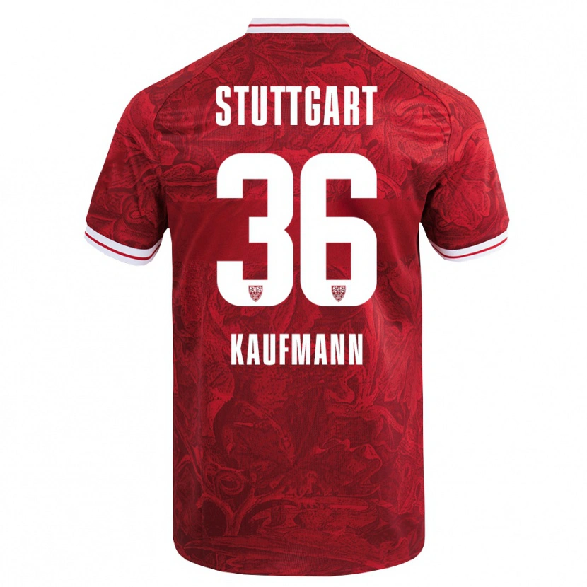 Danxen Dětské Tino Kaufmann #36 Červená Černá Daleko Hráčské Dresy 2025/26 Dres