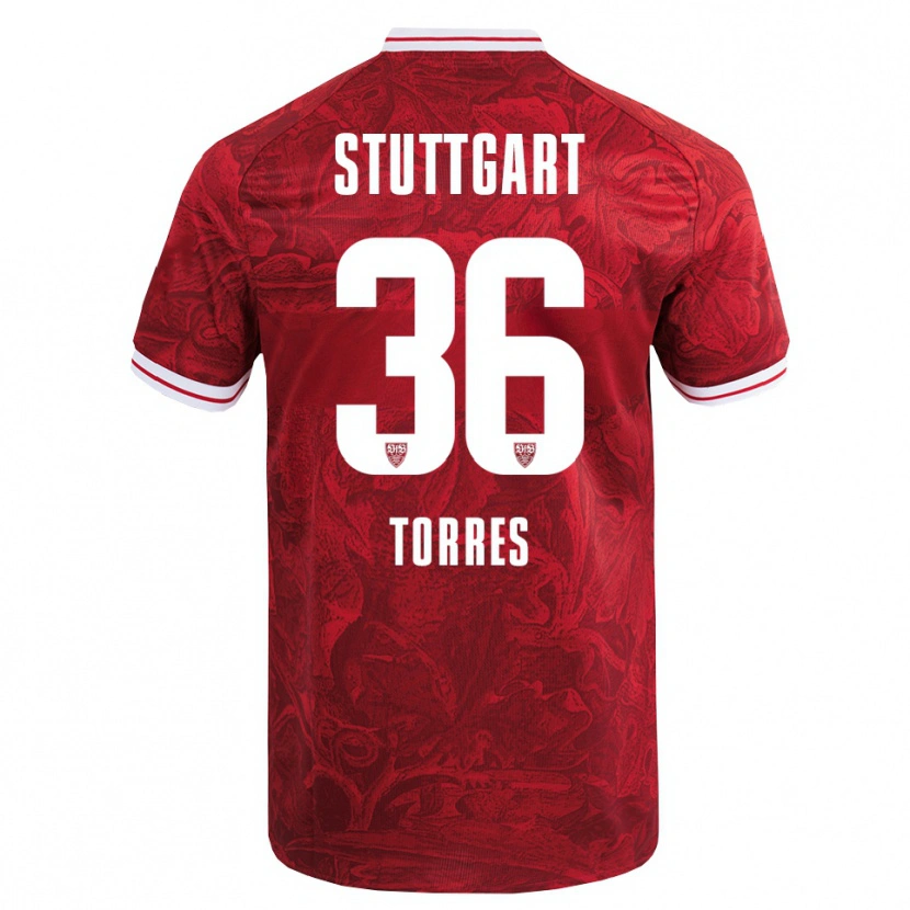Danxen Dětské Yohann Torres #36 Červená Černá Daleko Hráčské Dresy 2025/26 Dres