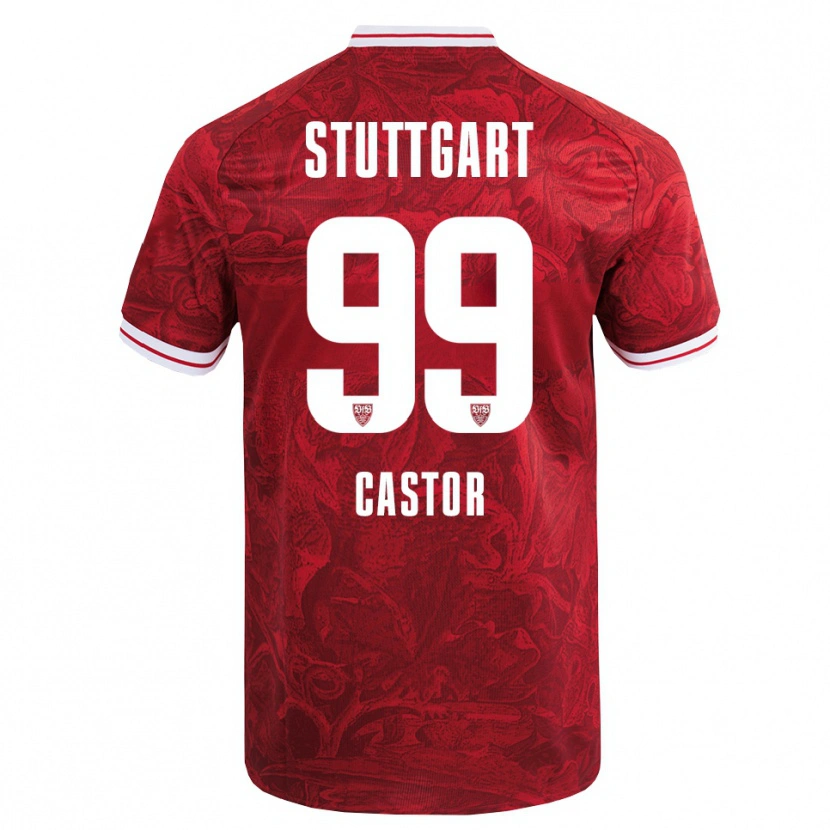 Danxen Dětské Gillian Castor #99 Červená Černá Daleko Hráčské Dresy 2025/26 Dres