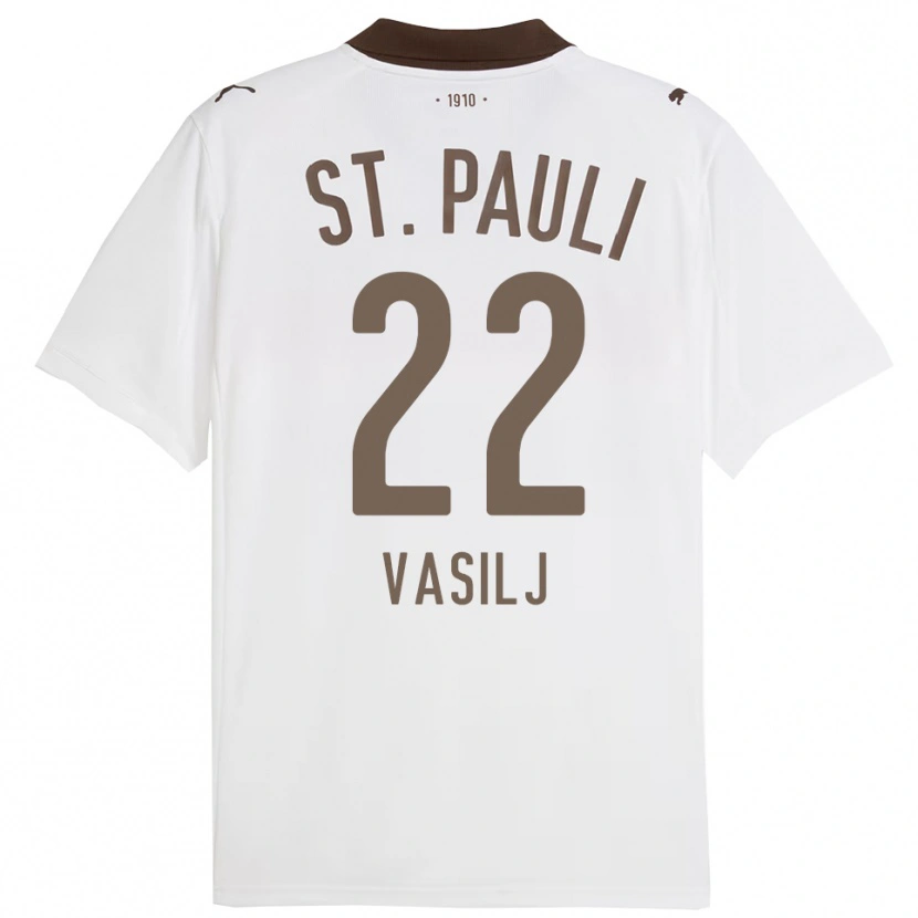 Danxen Dětské Nikola Vasilj #22 Bílá Červená Daleko Hráčské Dresy 2025/26 Dres