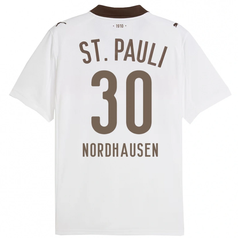 Danxen Dětské Neele Nordhausen #30 Bílá Červená Daleko Hráčské Dresy 2025/26 Dres