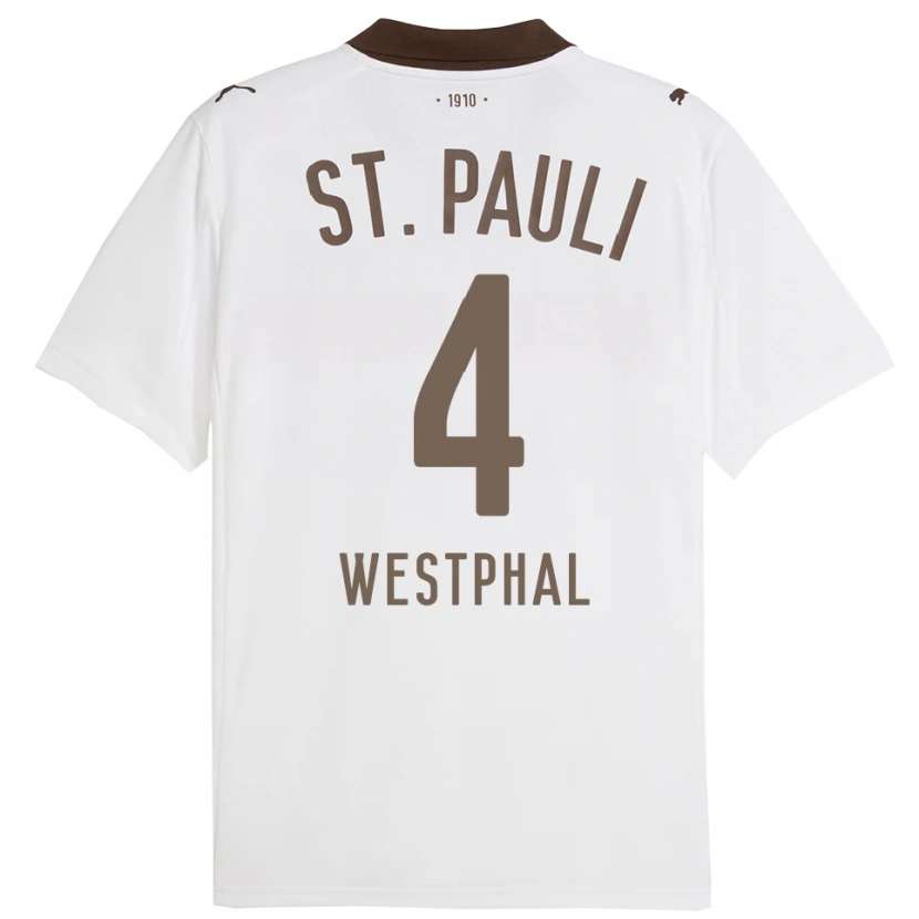 Danxen Dětské Jannik Westphal #4 Bílá Červená Daleko Hráčské Dresy 2025/26 Dres