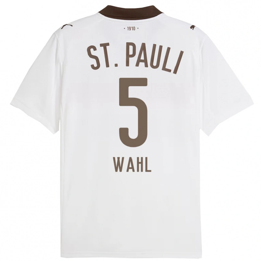 Danxen Dětské Hauke Wahl #5 Bílá Červená Daleko Hráčské Dresy 2025/26 Dres