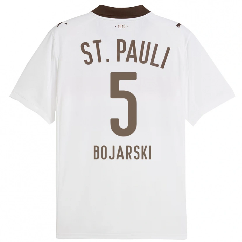 Danxen Dětské Tetje Bojarski #5 Bílá Červená Daleko Hráčské Dresy 2025/26 Dres
